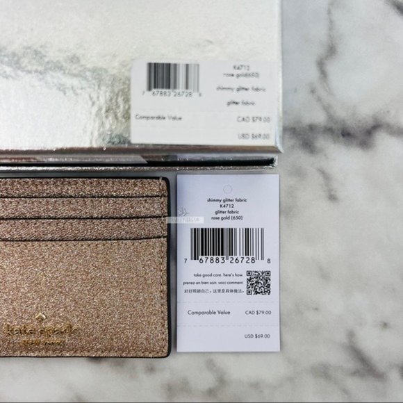 ❗️Sold Out❗️Kate Spade Shimmy Glitter Satchel & Card Holder Wallet - Picture 14 of 15